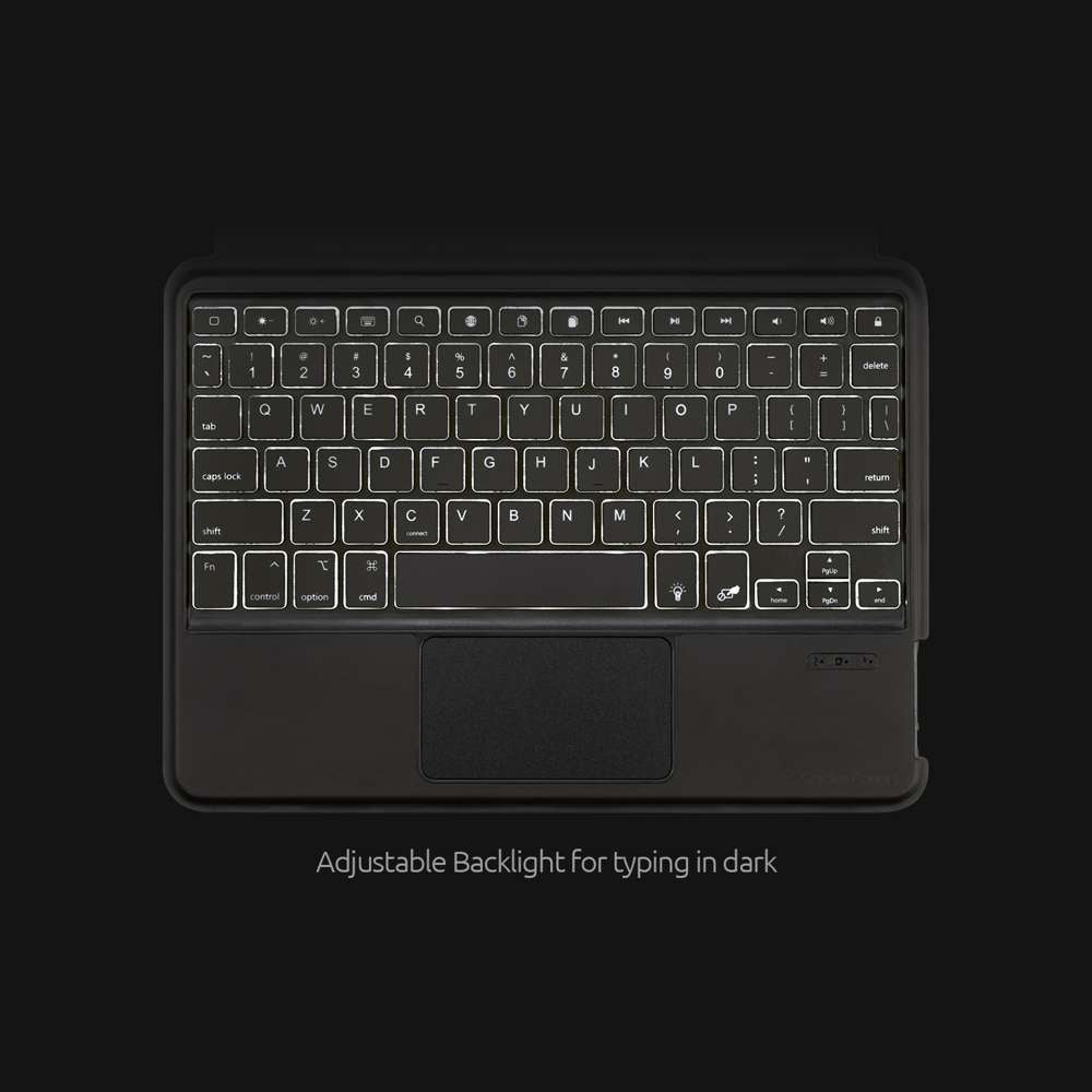 Gecko Covers Hoes met Toetsenbord - Geschikt voor iPad Pro 2021 - 11 inch - Donkergrijs
