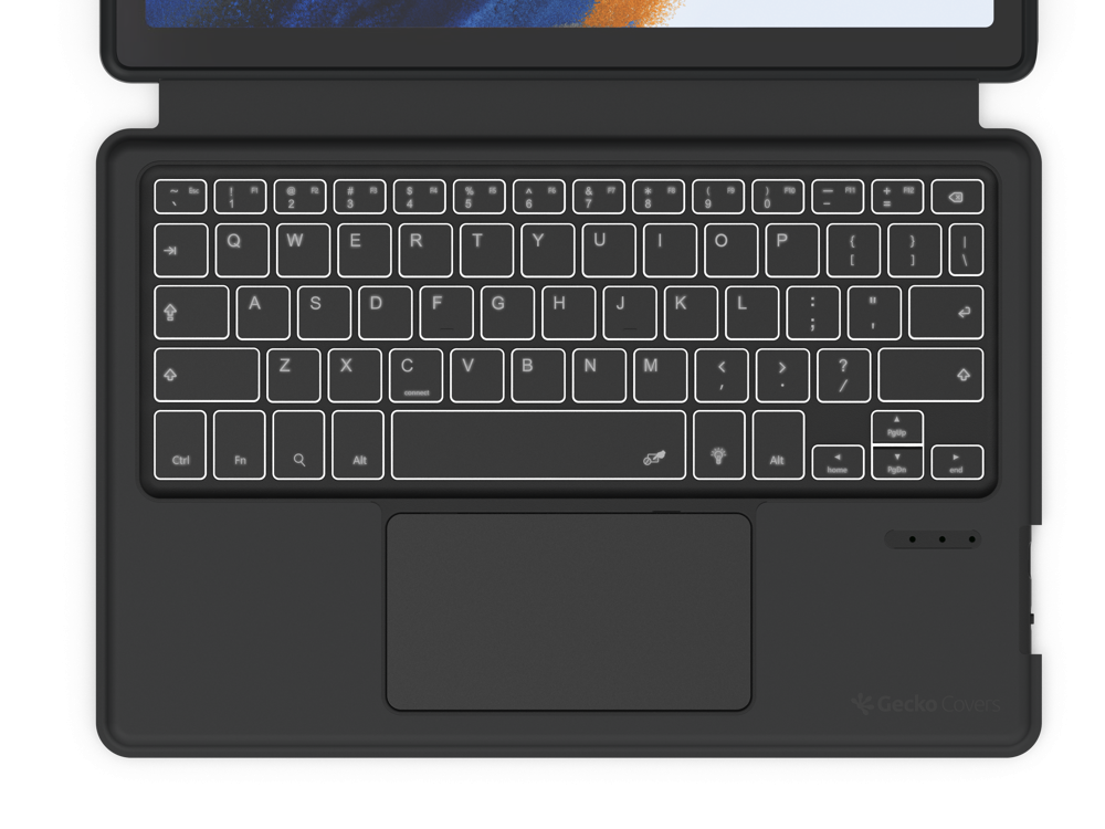 Gecko Covers Hoes met Toetsenbord - Geschikt voor Galaxy Tab A8 2021 - 10.5 inch - Zwart