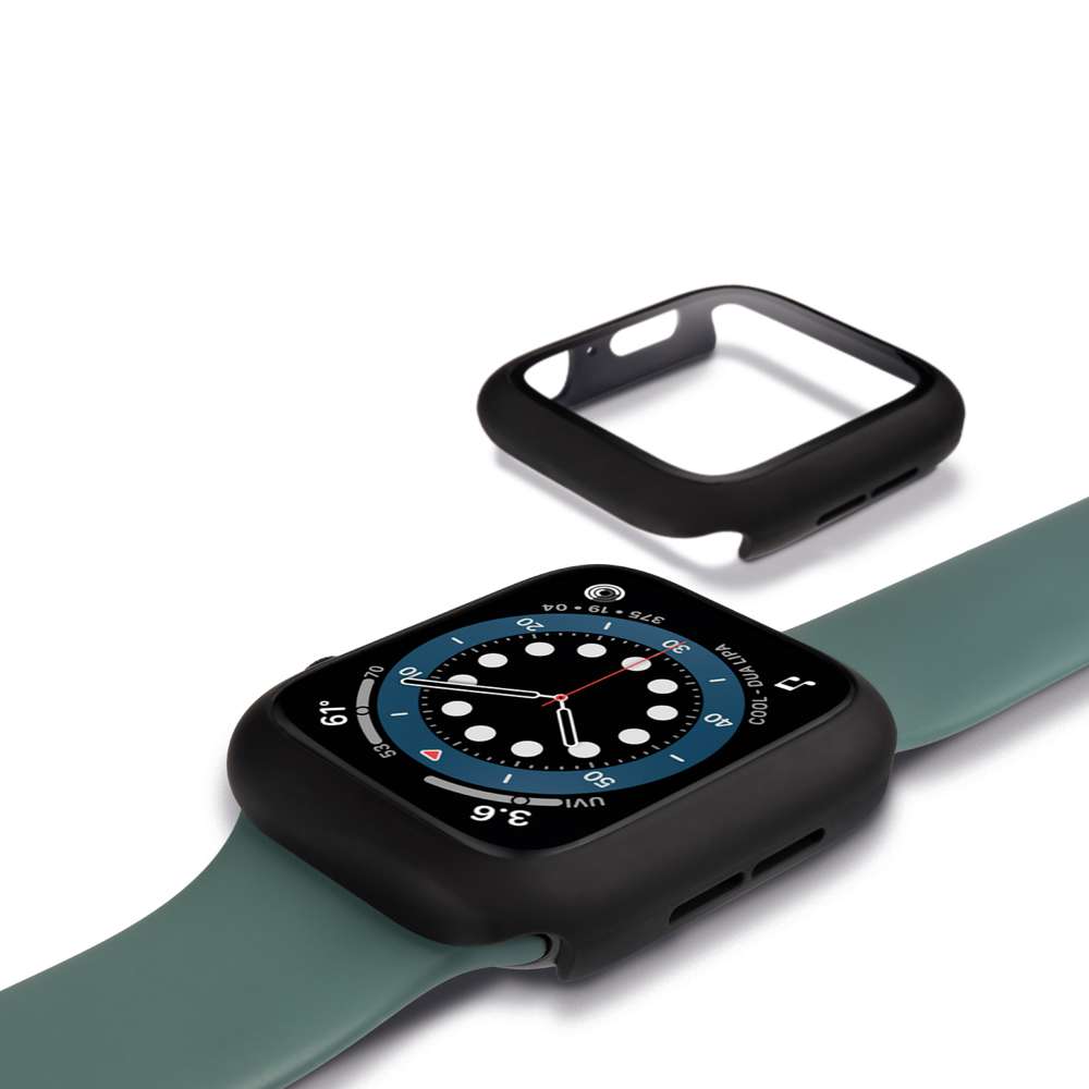 Gecko Covers Full Body Hoesje - Geschikt voor Apple Watch Serie 4/5/6/SE - Zwart
