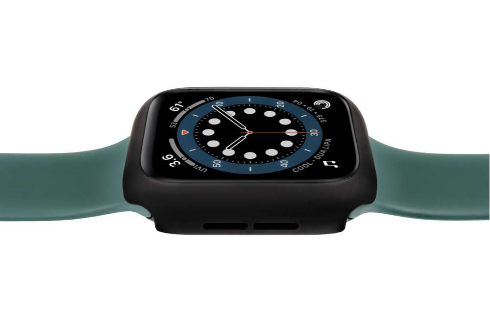 Gecko Covers Full Body Hoesje - Geschikt voor Apple Watch Serie 4/5/6/SE - Zwart