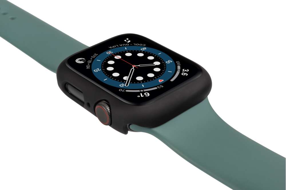 Gecko Covers Full Body Hoesje - Geschikt voor Apple Watch Serie 4/5/6/SE - Zwart