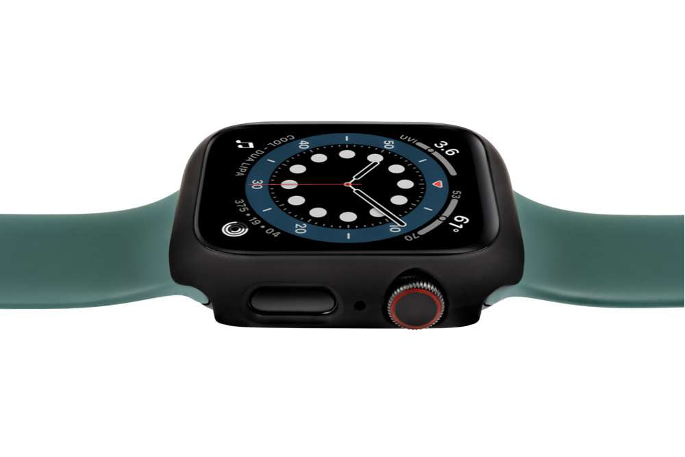 Gecko Covers Full Body Hoesje - Geschikt voor Apple Watch Serie 4/5/6/SE - Zwart