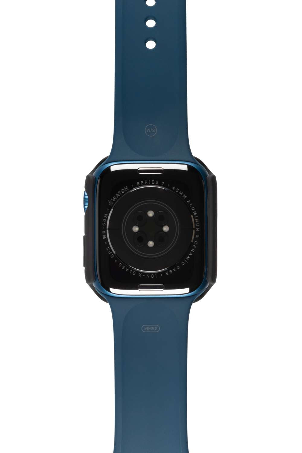 Gecko Covers Full Body Hoesje - Geschikt voor Apple Watch Serie 7 - Zwart