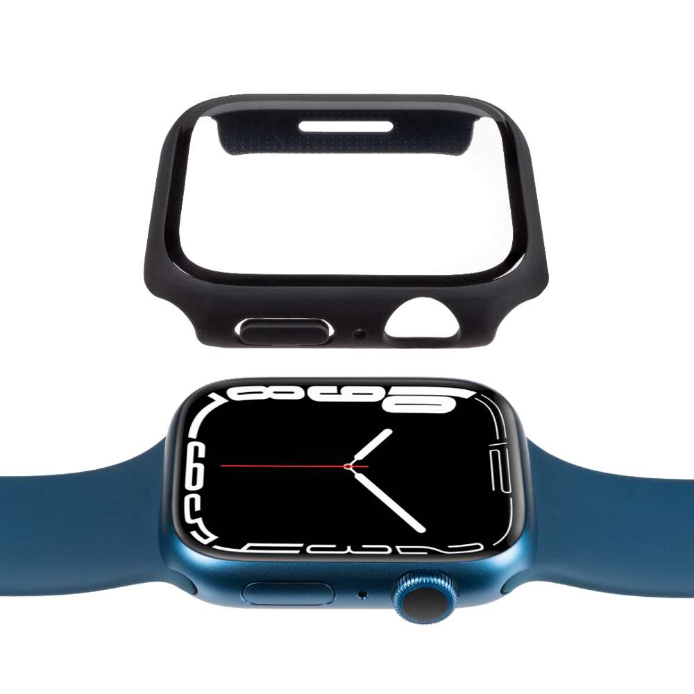 Gecko Covers Full Body Hoesje - Geschikt voor Apple Watch Serie 7 - Zwart