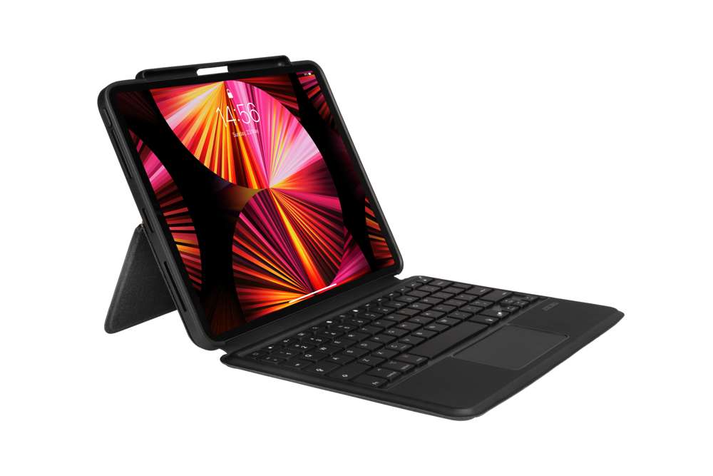 Gecko Covers Hoes met Toetsenbord - Geschikt voor iPad Pro 2021 - 11 inch - Donkergrijs