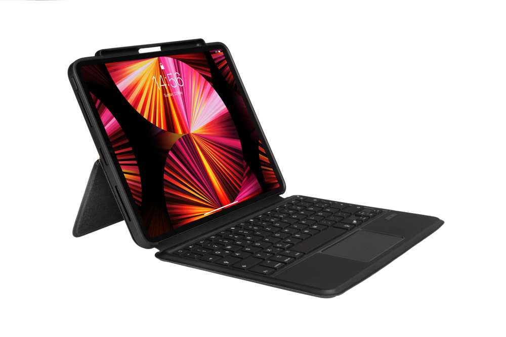 Gecko Covers Hoes met Toetsenbord - Geschikt voor iPad Pro 2021 - 11 inch - Donkergrijs