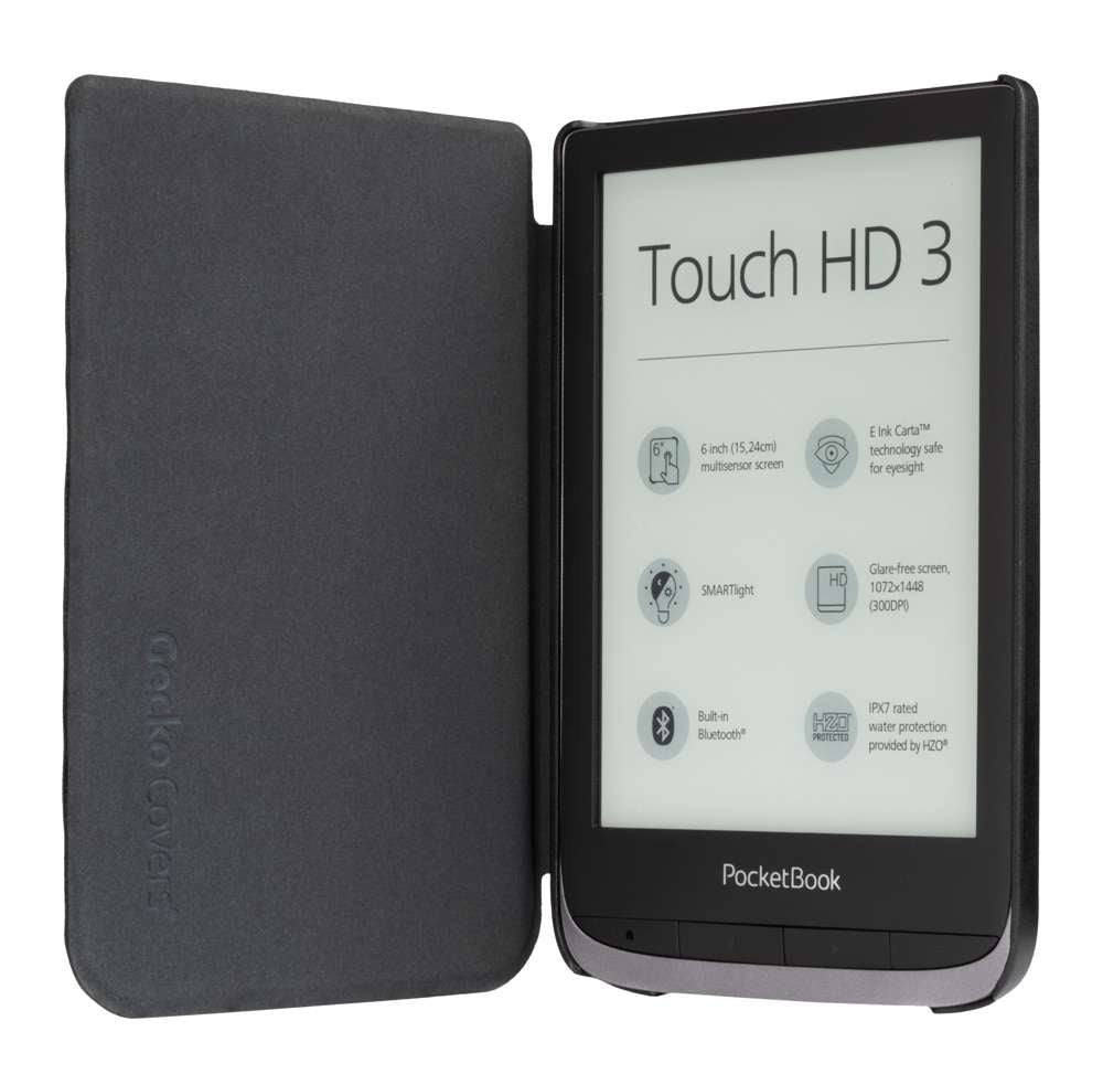 Gecko Covers EasyClick E-Reader Hoes - Geschikt voor PocketBook Touch HD 3 & Touch Lux 5 - Zwart